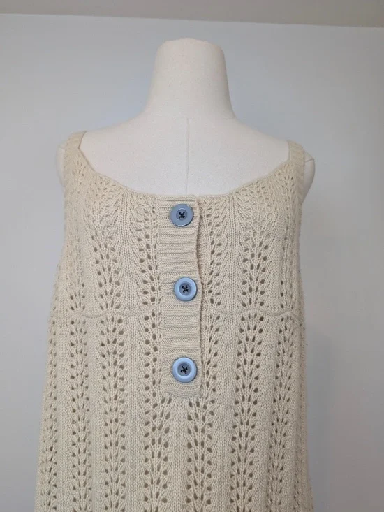 Matilda Jane Knit Tank Top Sleeveless Size Large Beige - Picture 6 of 12